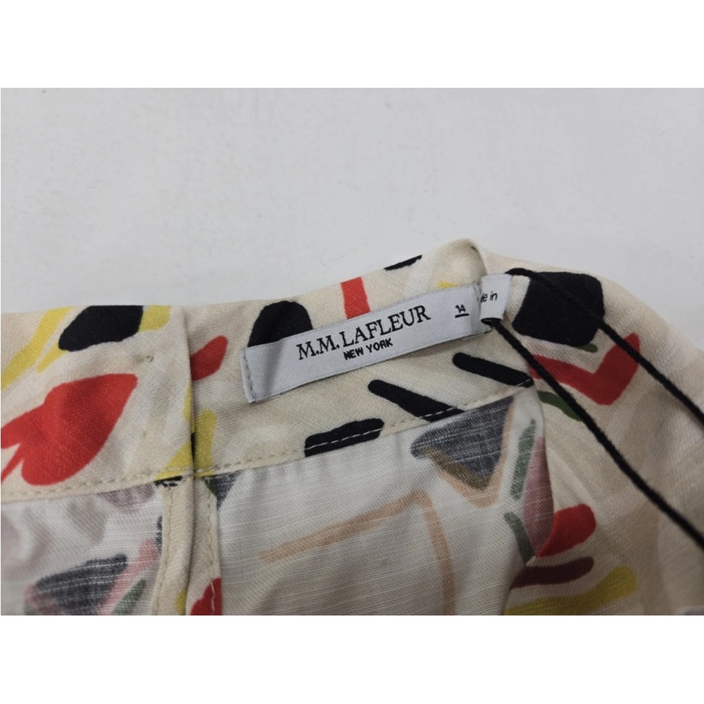 NWT MM.LaFleur Oona 1.0 Midi Dress in Cream with Black, Red & Green Print - Picture 7 of 13